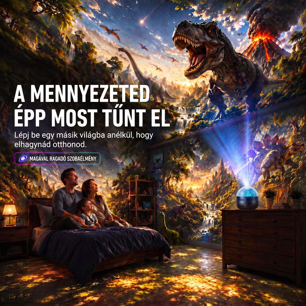 Hivatalos áruház | 🦖🎁 SCNDR® 360° okos holografikus csillagos égbolt projektor (HD Smart Dynamic 5D)