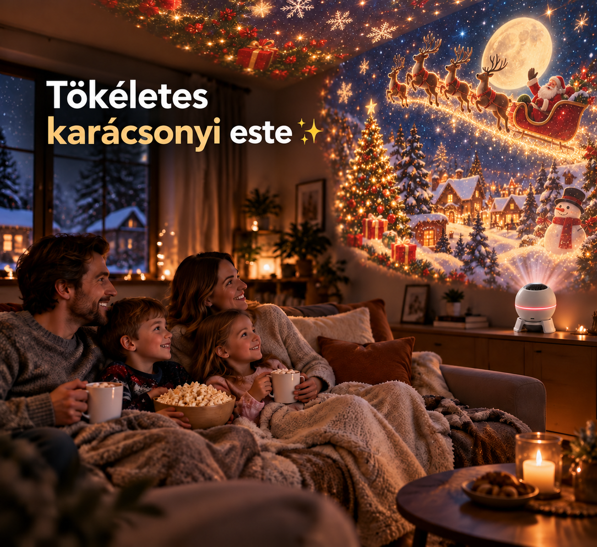 🎉💡SCNDR® Prémium Karácsonyi Fényprojektor – Ünnepi Kollekció 🎄